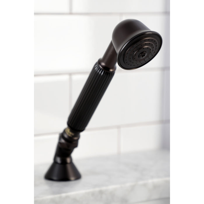 Kingston Brass KSK3355AXTR Deck Mount Hand Shower with Diverter for Roman Tub Faucet, Oil Rubbed Bronze
