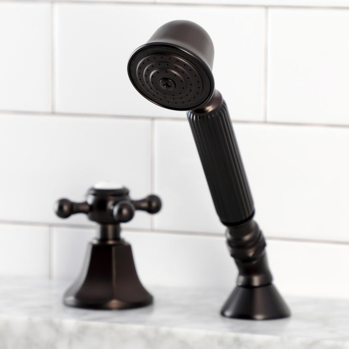Kingston Brass KSK4305BXTR Deck Mount Hand Shower with Diverter for Roman Tub Faucet, Oil Rubbed Bronze