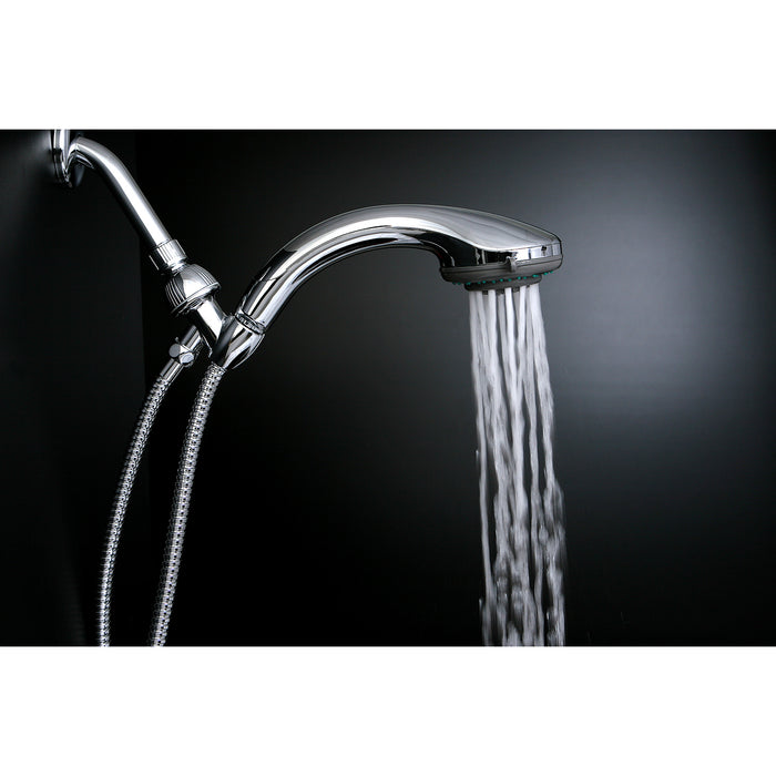 Kingston Brass KX2522B Vilbosch 5-Function Hand Shower with Stainless Steel Hose, Polished Chrome