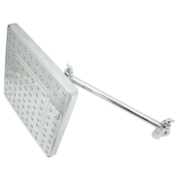 Kingston Brass KX4641K1 Fortress 8" Square Shower Head with 10" Shower Arm, Polished Chrome