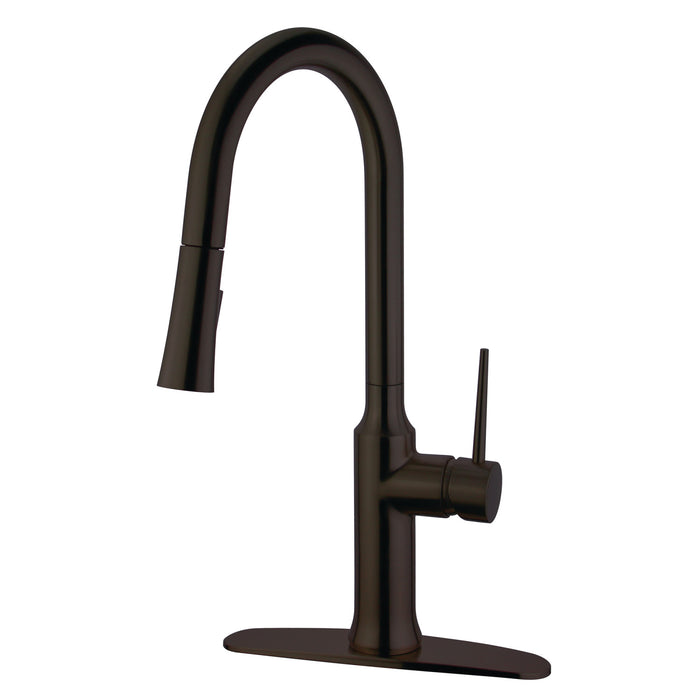 Gourmetier LS2725NYL New York Single-Handle Pull-Down Kitchen Faucet, Oil Rubbed Bronze