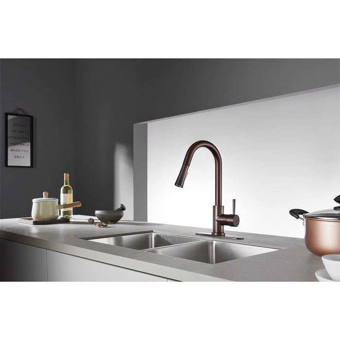 Gourmetier LS8625DL Concord Single-Handle Pull-Down Kitchen Faucet, Oil Rubbed Bronze