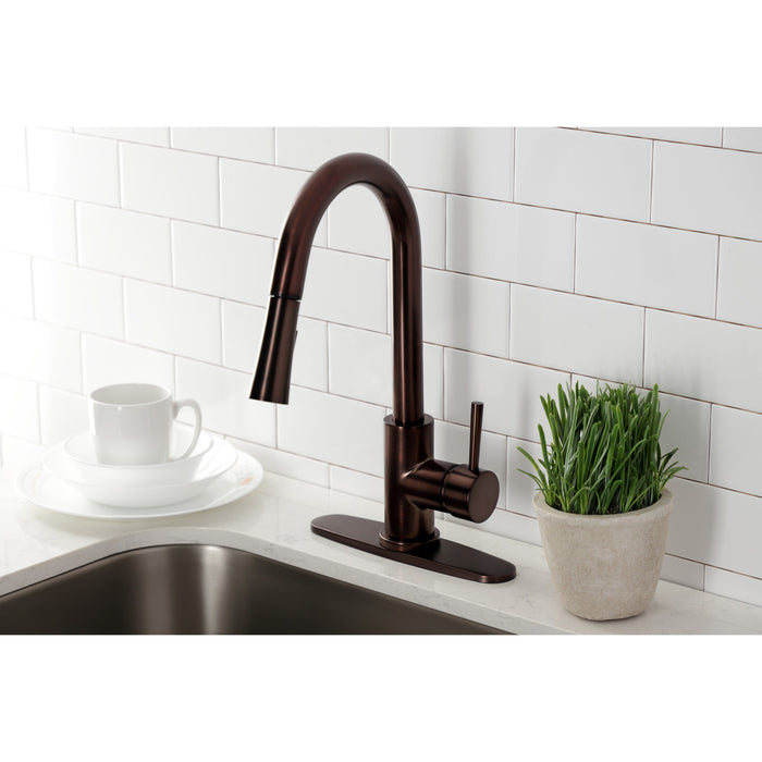 Gourmetier LS8625DL Concord Single-Handle Pull-Down Kitchen Faucet, Oil Rubbed Bronze