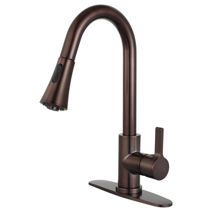 Gourmetier LS8725CTL Continental Single-Handle Pull-Down Kitchen Faucet, Oil Rubbed Bronze