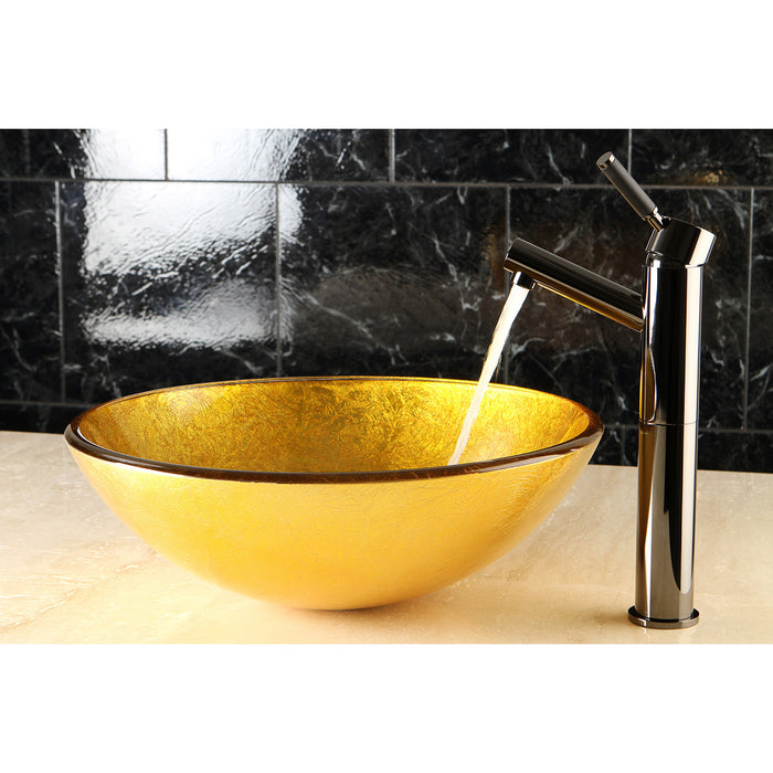 Kingston Brass NS8410DKL Single-Handle Vessel Sink Faucet, Black Stainless Steel