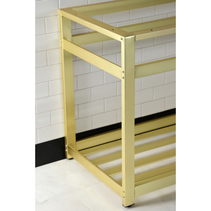 Kingston Brass VSP3722A7 Fauceture 37-Inch x 22-Inch Steel Console Sink Base, Brushed Brass