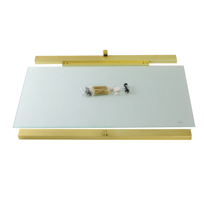 Kingston Brass VSP3722G7 Fauceture Glass Shelf for 37-Inch Console Sink Base, Clear Glass/Brushed Brass