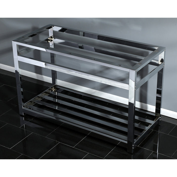 Kingston Brass VSP4922A1 Fauceture 49-Inch x 22-Inch Steel Console Sink Base, Polished Chrome