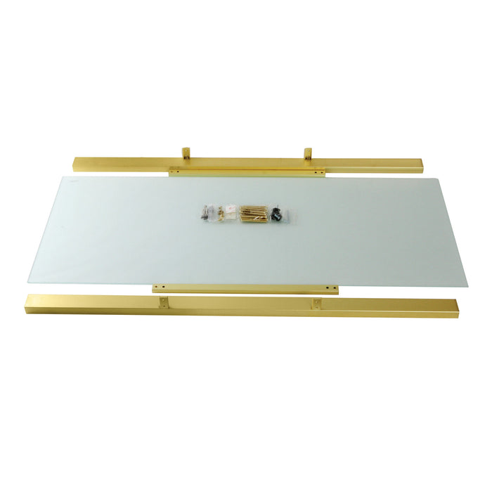 Kingston Brass VSP4922G7 Fauceture Glass Shelf for 49-Inch Console Sink Base, Clear Glass/Brushed Brass